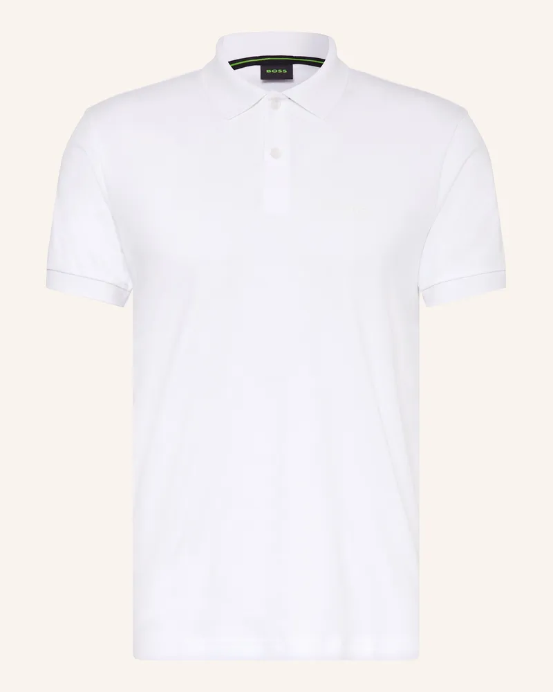 HUGO BOSS Jersey-Poloshirt PIO Regular Fit Weiss