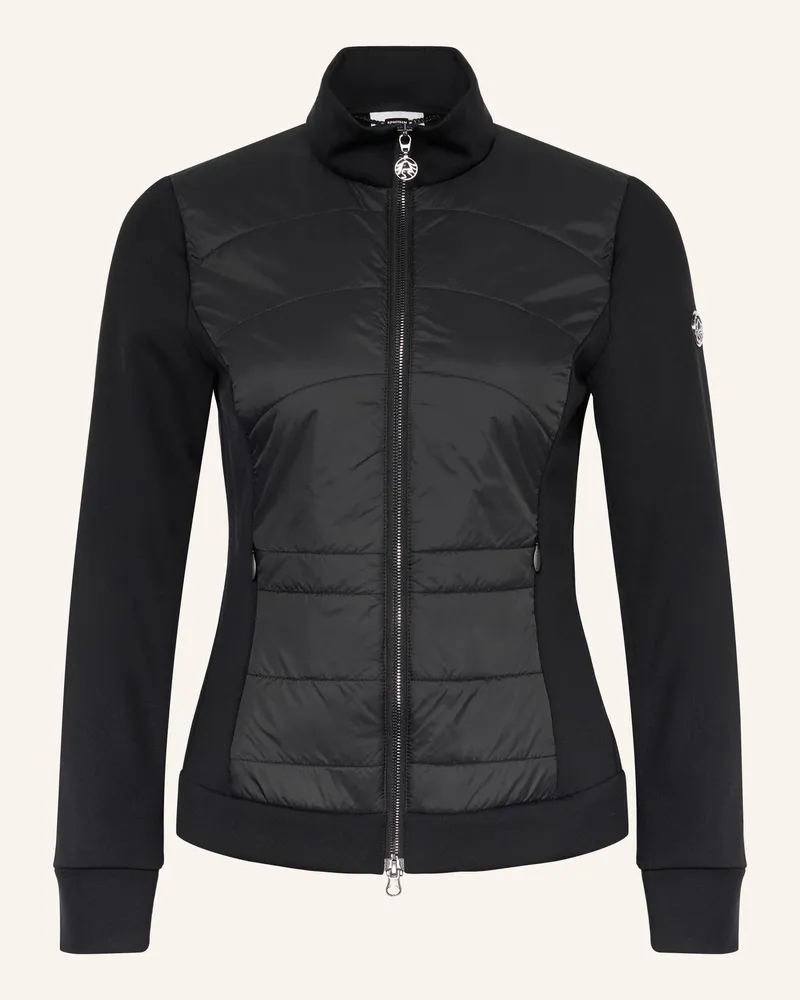 Sportalm Sweatjacke Im Materialmix schwarz Schwarz