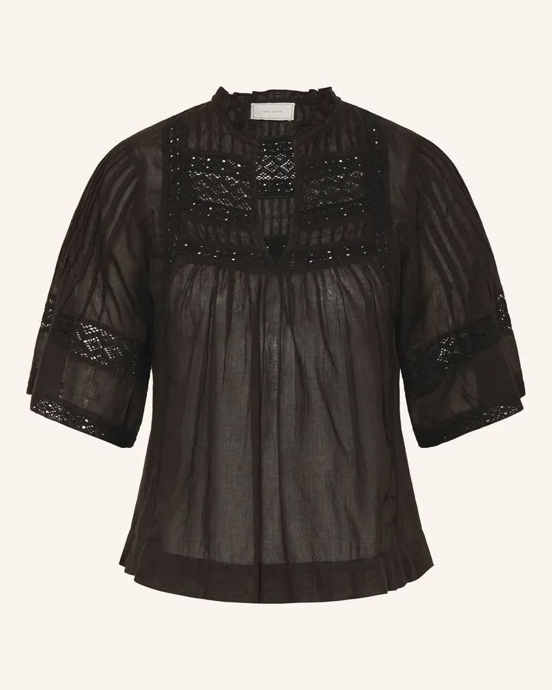 Neo Noir Blusenshirt Siama Mit Spitze schwarz Schwarz