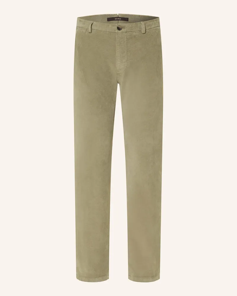 windsor. Samtchino CINO Slim Fit Dunkelgrün