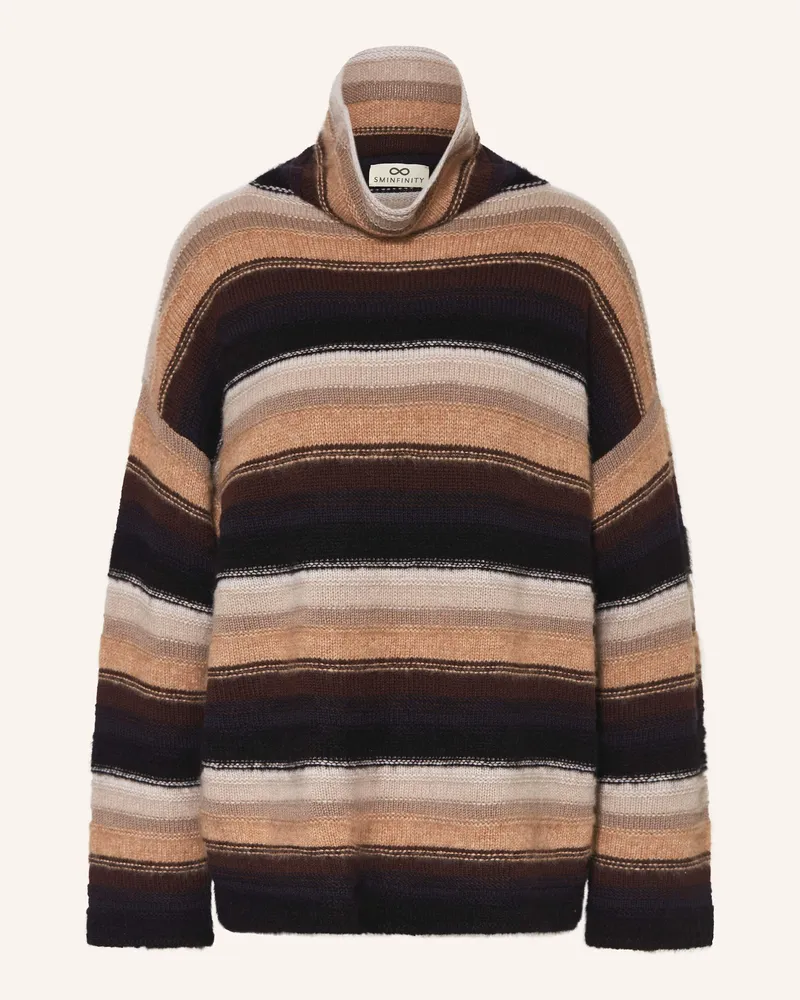 SMINFINITY Rollkragenpullover aus Cashmere Hellbraun