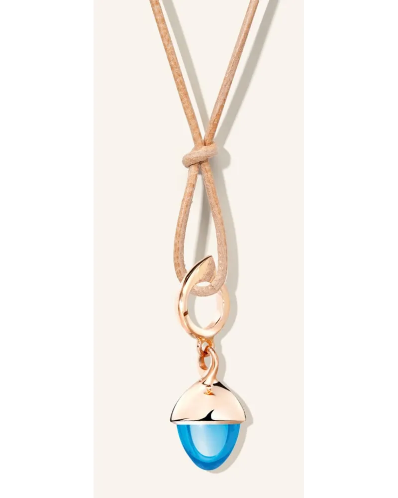 TAMARA COMOLLI Anhänger PENDANT MIKADO FLAMENCO SWISS TOPAZ aus Rosegold