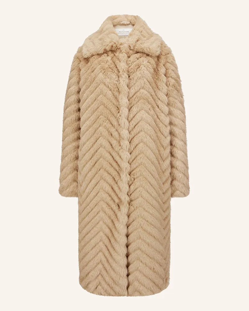 Milestone Kunstpelz-Mantel MSALIYA Beige