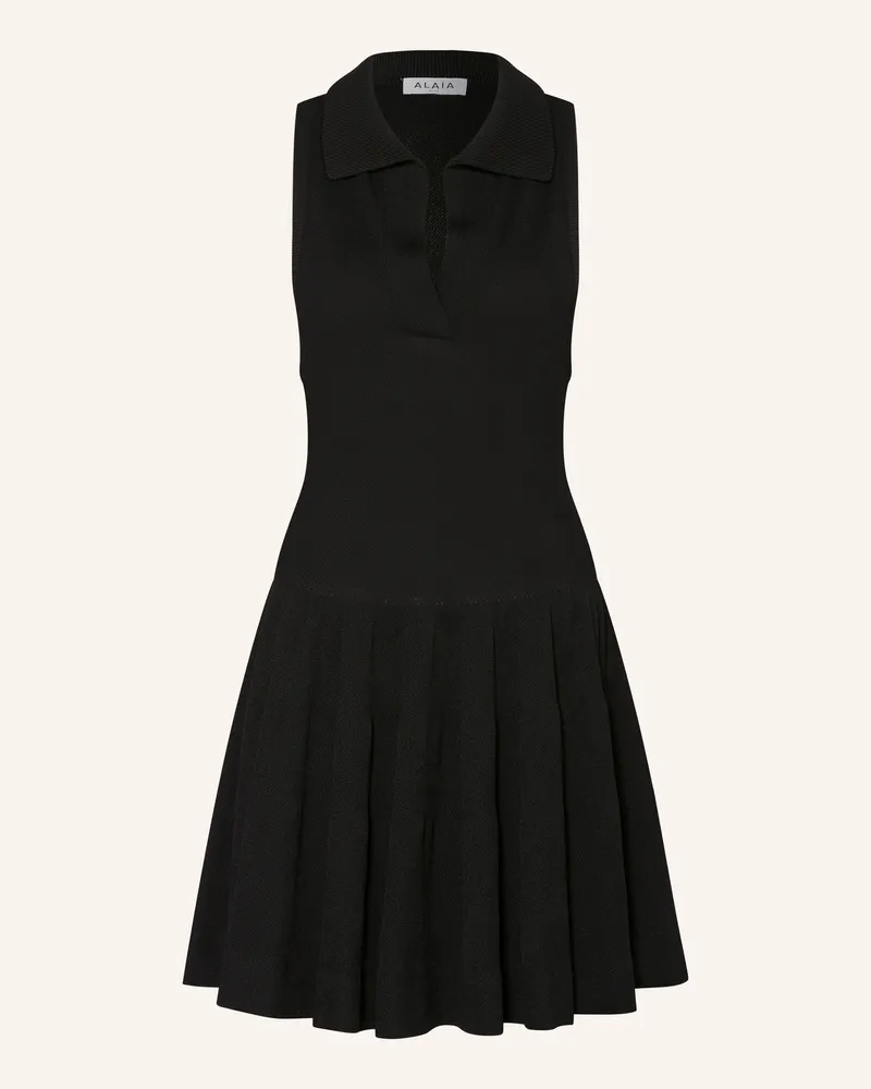 Alaïa Strick-Polokleid Schwarz