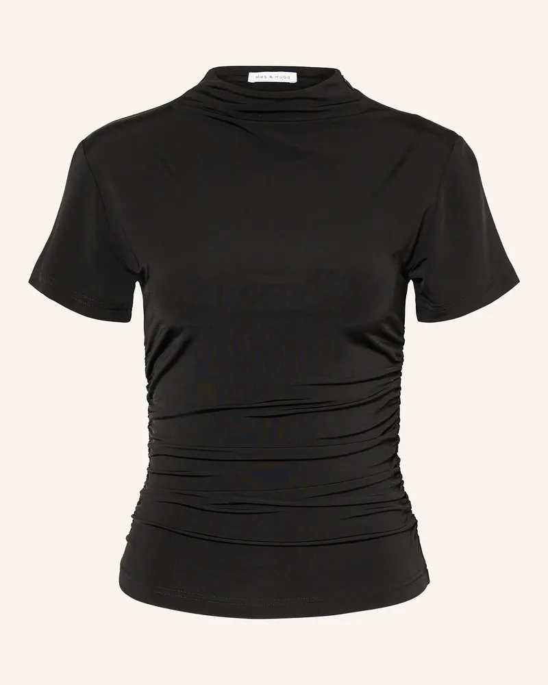 Mrs & HUGS T-Shirt Schwarz