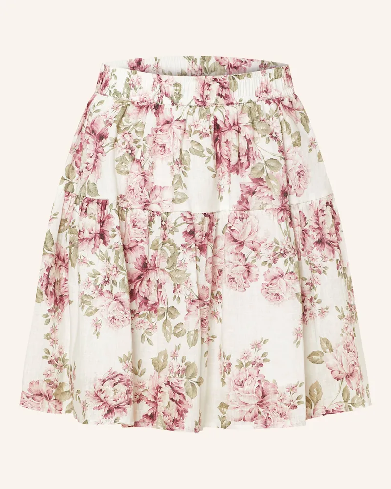 Mrs & HUGS Leinenrock mit Rüschen Weiss