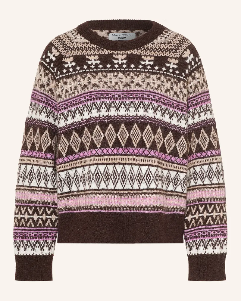 Marc O'Polo Pullover Mit Alpaka braun Creme