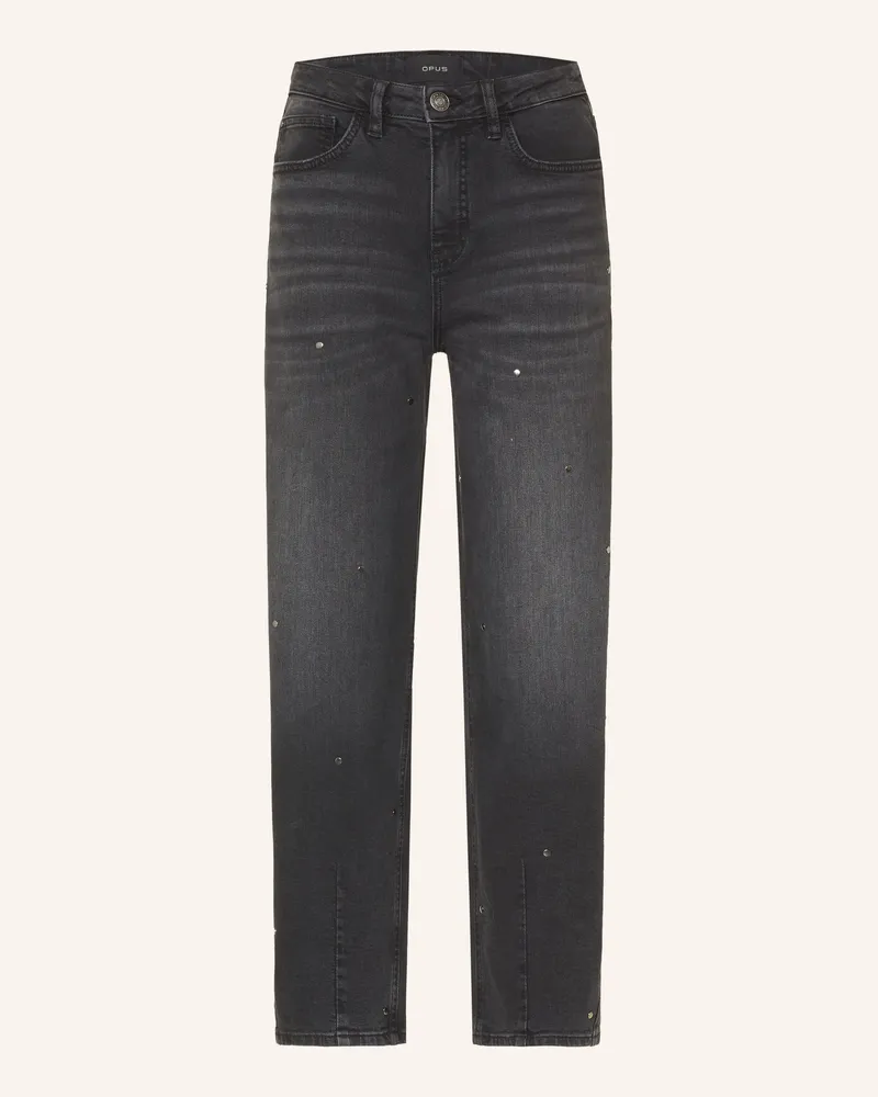OPUS 7/8-Jeans Lolah Spark Mit Nieten schwarz 70430