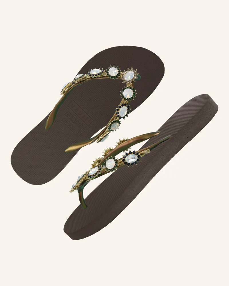Uzurii Precious Bloom Infradito Donna Con Fiori Bianchi - Tomaia In PVC, Suola In Gomma - Look Estivo E Giocoso - Taglia Unica