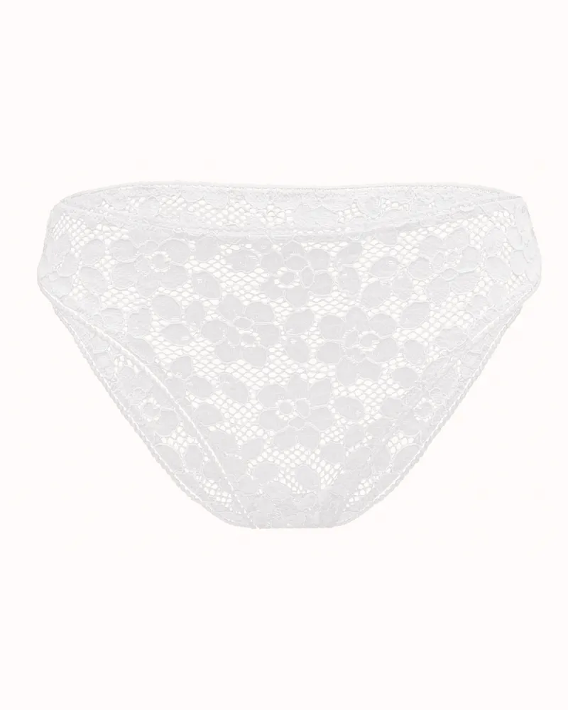 Wolford Lingerie Tanga BOLD LACE BRIEF Weiss