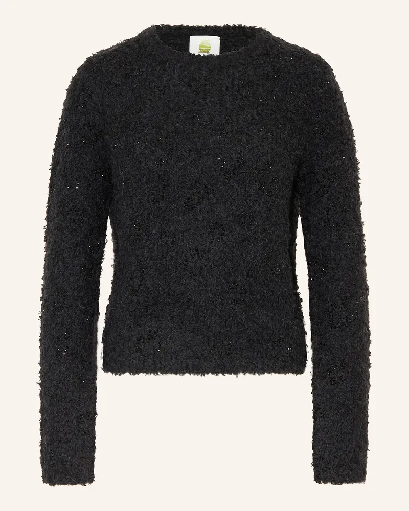 Princess goes Hollywood Pullover mit Alpaka und mit Schmucksteinen Schwarz