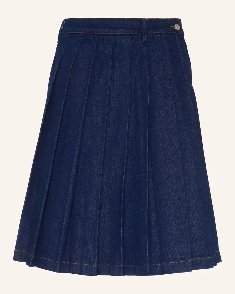 7 for all mankind Skirt PLEATED MIDI Blau
