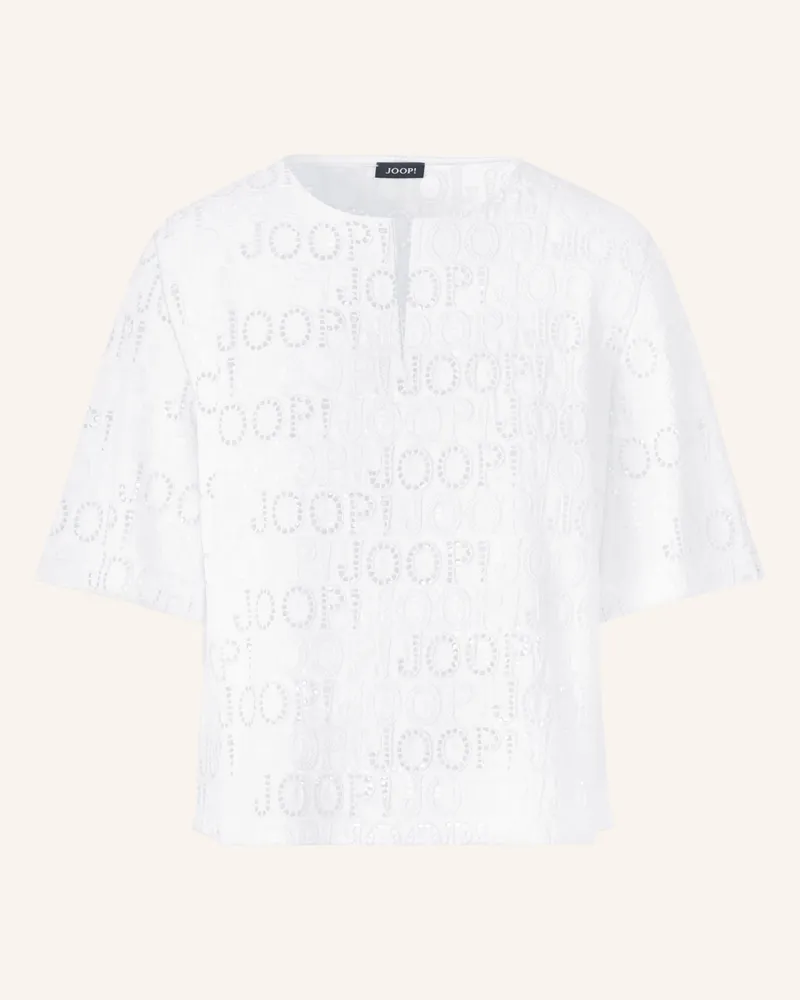 JOOP! Blusenshirt Beljana Aus Lochspitze weiss Weiss