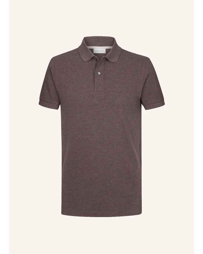 Profuomo Polo kurzarm Dunkelbraun
