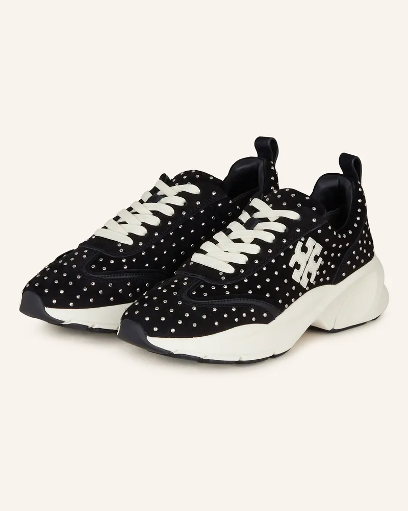 Tory Burch Sneaker mit Schmucksteinen Schwarz
