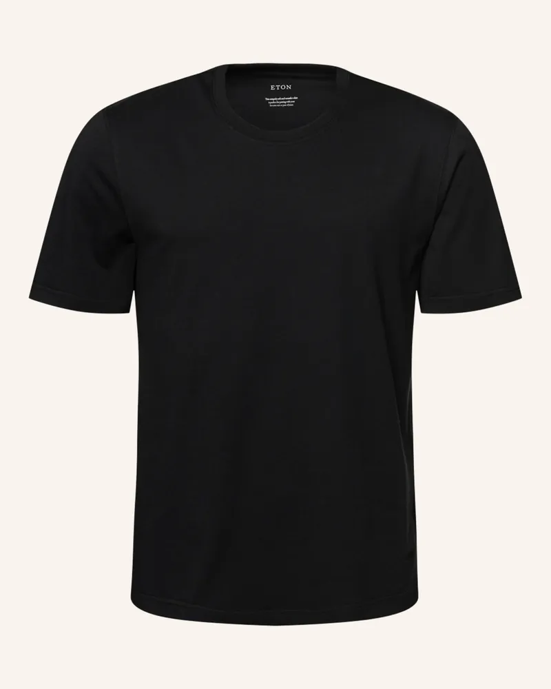 Eton T-Shirt Jersey Aus Supima-Baumwolle Schwarz