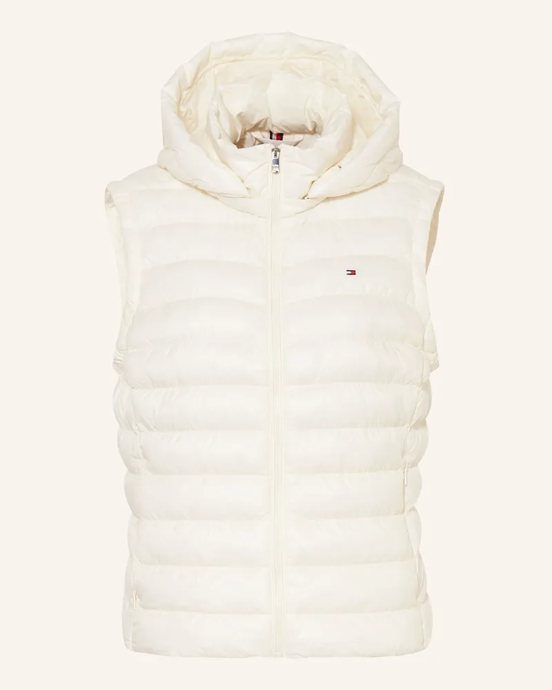 Tommy Hilfiger Steppweste mit abnehmbarer Kapuze Ecru