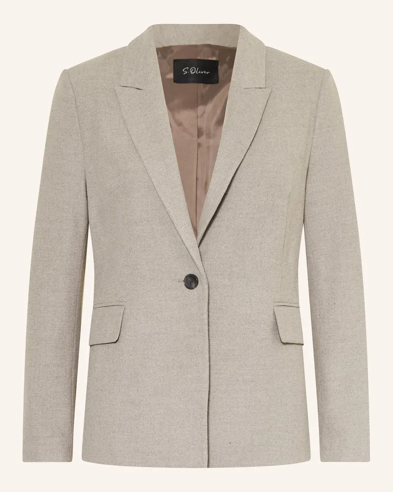S.Oliver Flanellblazer Hellgrau