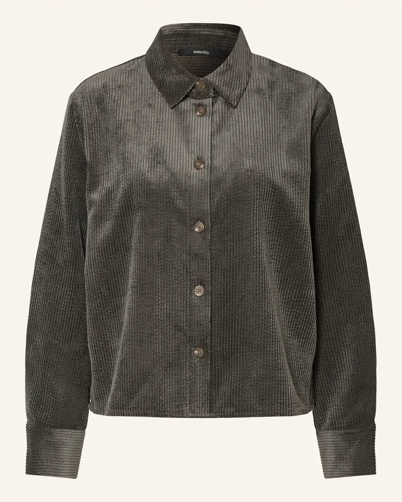 someday. Hemdbluse Zortney Aus Cord gruen Khaki