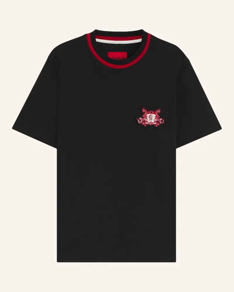 HUGO BOSS T-Shirt DUGBYTEE Relaxed Fit Schwarz