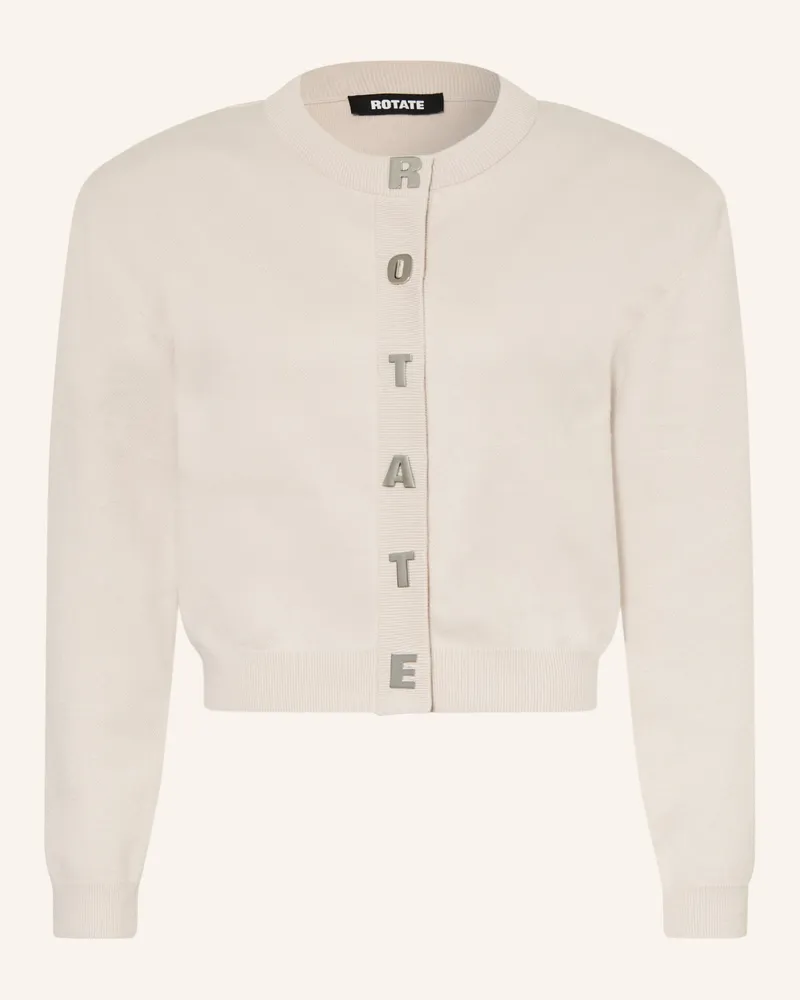 ROTATE Birger Christensen Strickjacke weiss Ecru