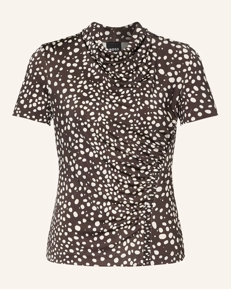 HUGO BOSS Blusenshirt Endrey braun Dunkelgrau