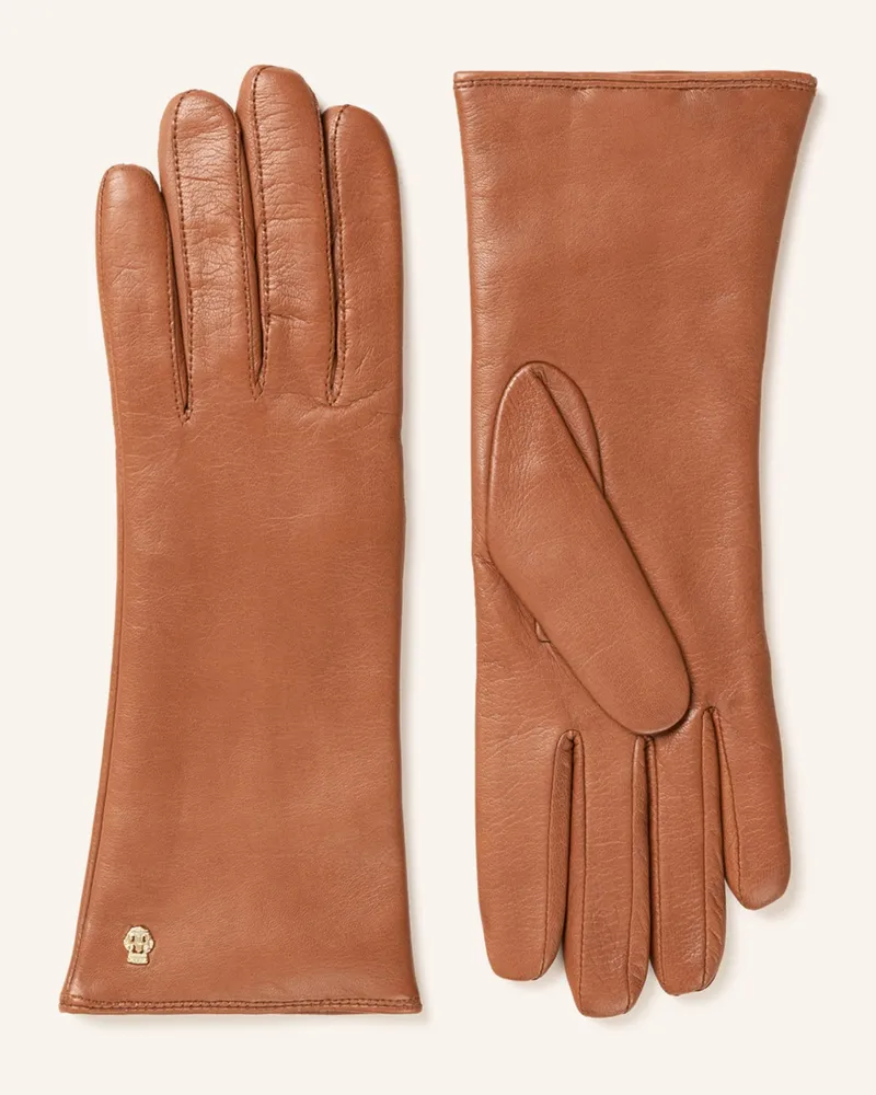 Roeckl Lederhandschuhe Prag braun Cognac