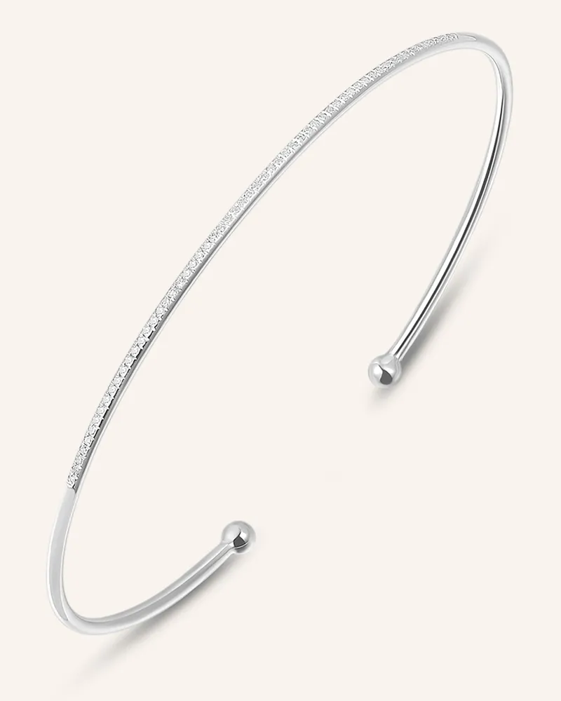Leaf Armreif CIRCLE aus 18 Karat Weißgold mit Diamanten Weissgold