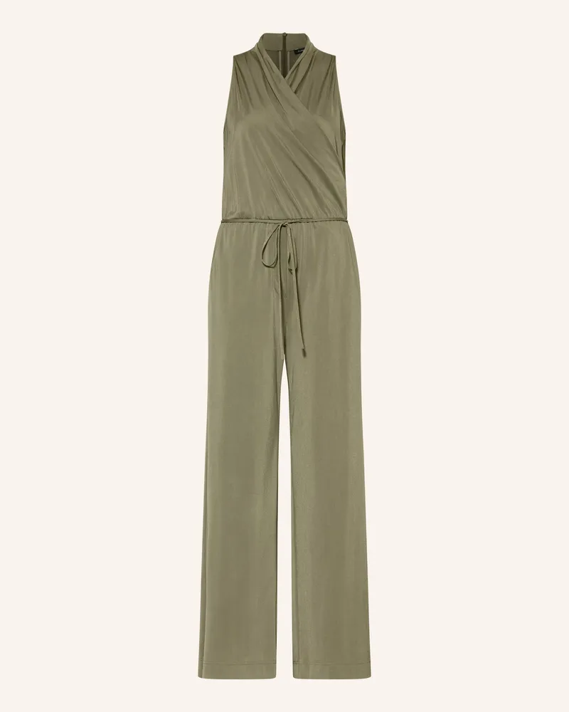 Luisa Cerano Jersey-Jumpsuit In Wickeloptik gruen Khaki