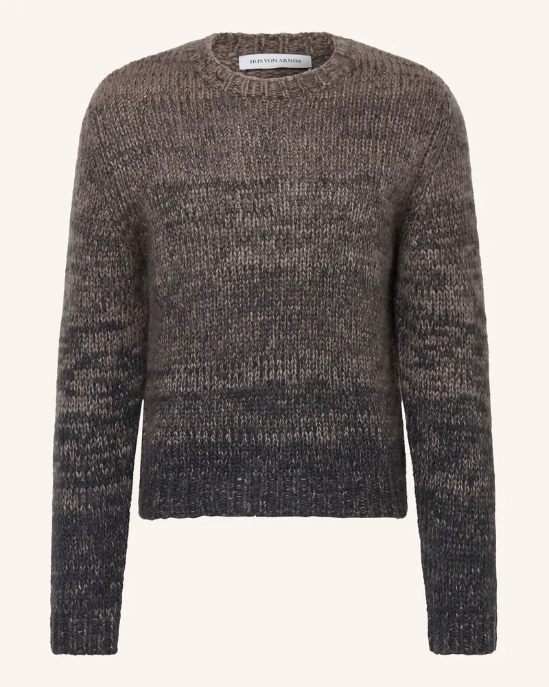 Iris von Arnim Cashmere-Pullover BRYAN mit Glitzergarn Taupe