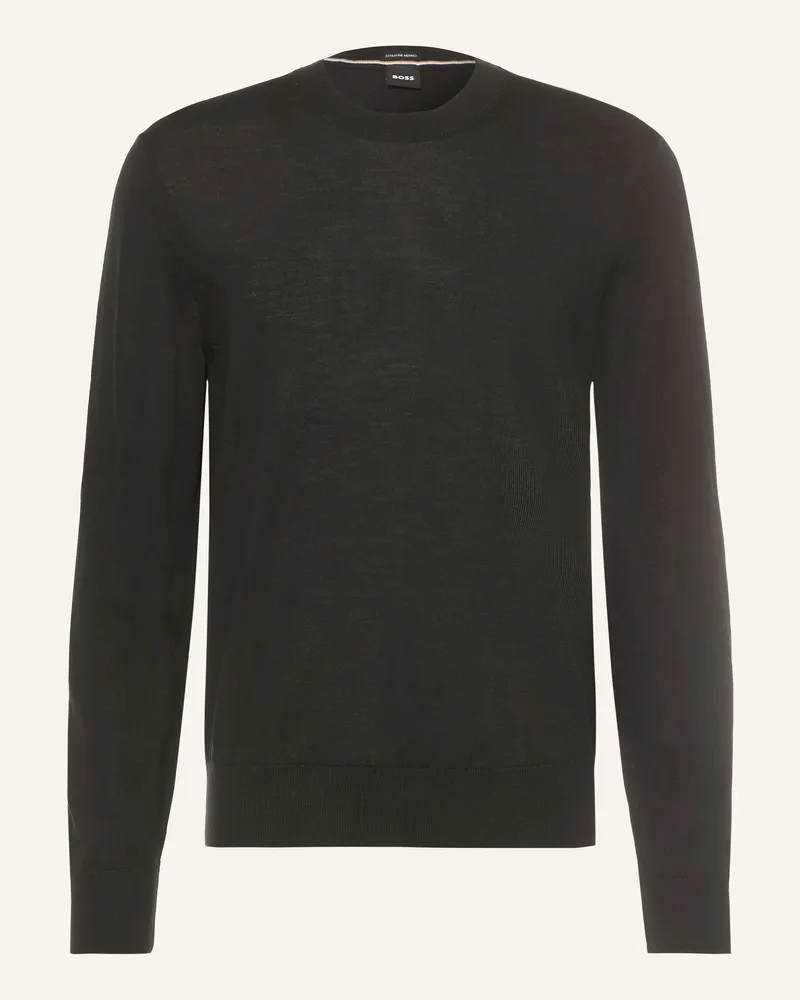 HUGO BOSS Pullover Leno schwarz Schwarz