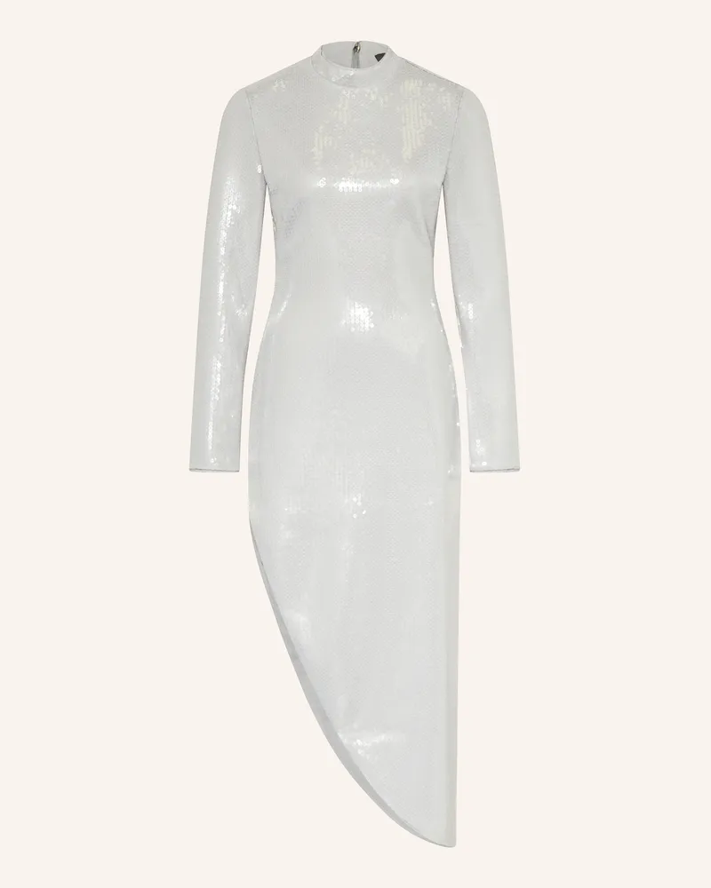 ROTATE Birger Christensen Kleid mit Pailletten Hellgrau