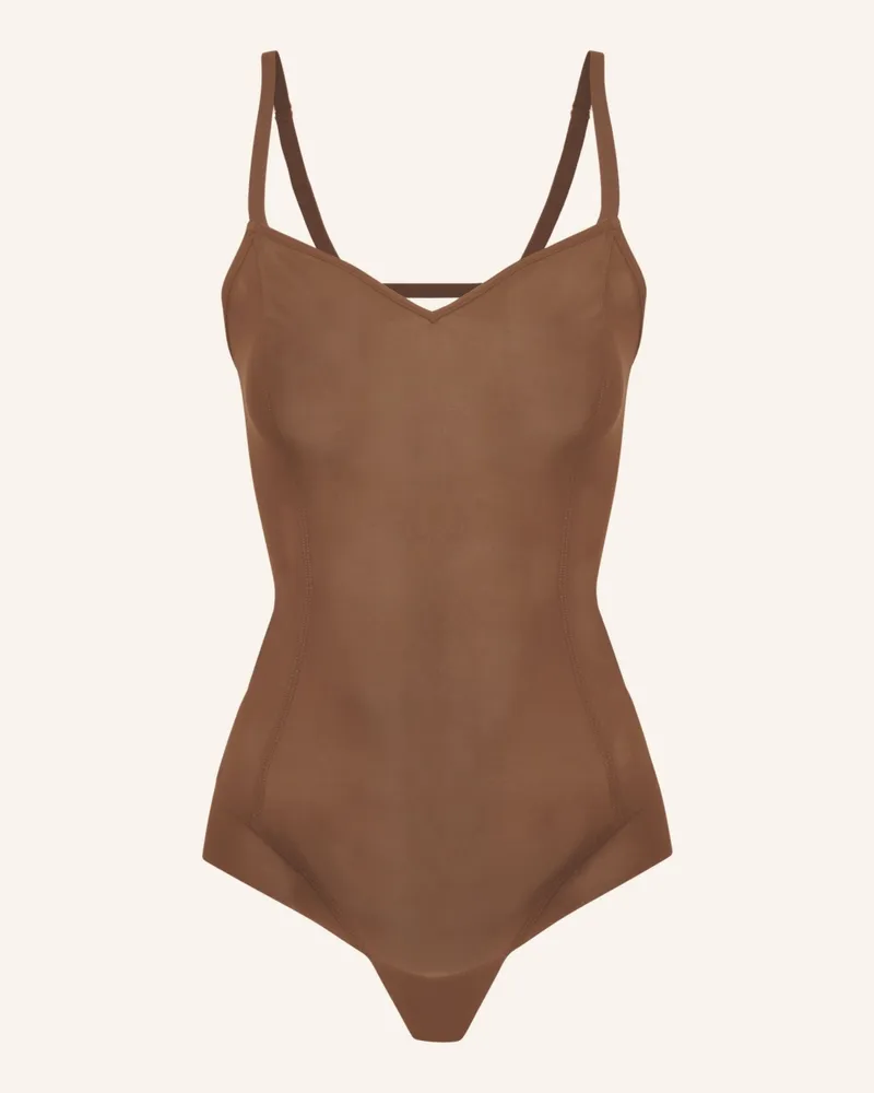 ITEM m6 Shape-Body ALL MESH mit Rückenausschnitt Hellbraun