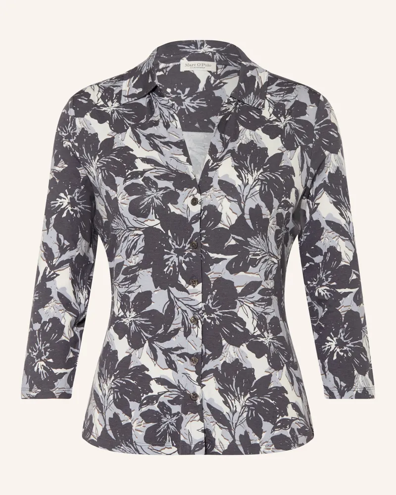 Marc O'Polo Bluse Mit 3/4-Arm grau Dunkelgrau
