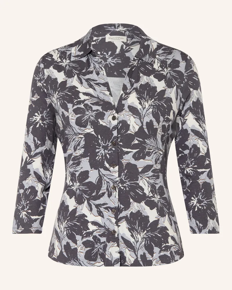 Marc O'Polo Bluse Mit 3/4-Arm grau Dunkelgrau