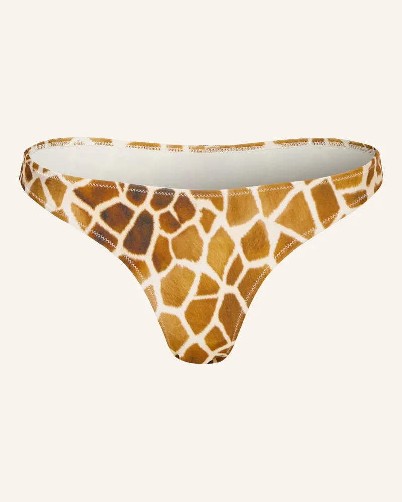 Mrs & HUGS High-Waist-Bikini-Hose braun Hellbraun