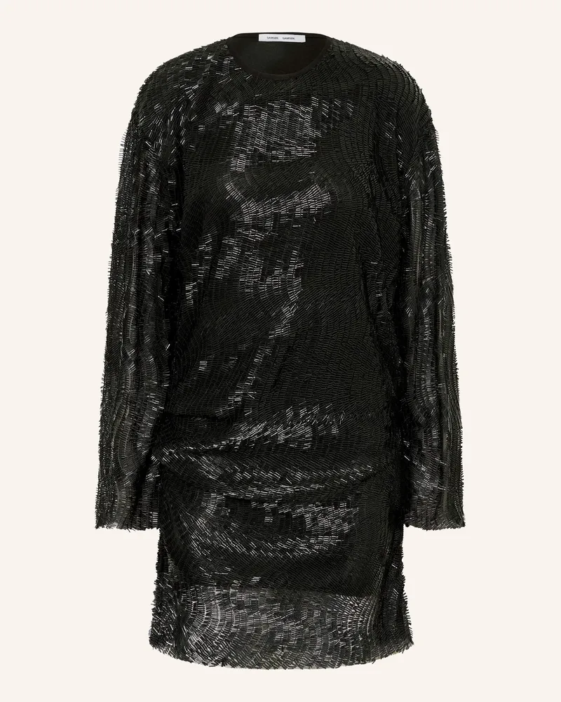Samsøe & Samsøe Etuikleid SARUBY mit Pailletten Schwarz