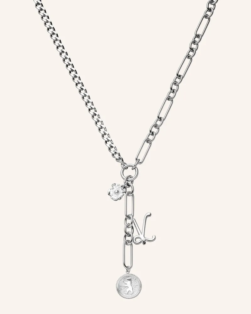 Liebeskind Halskette  Aus  Edelstahl silber Silber