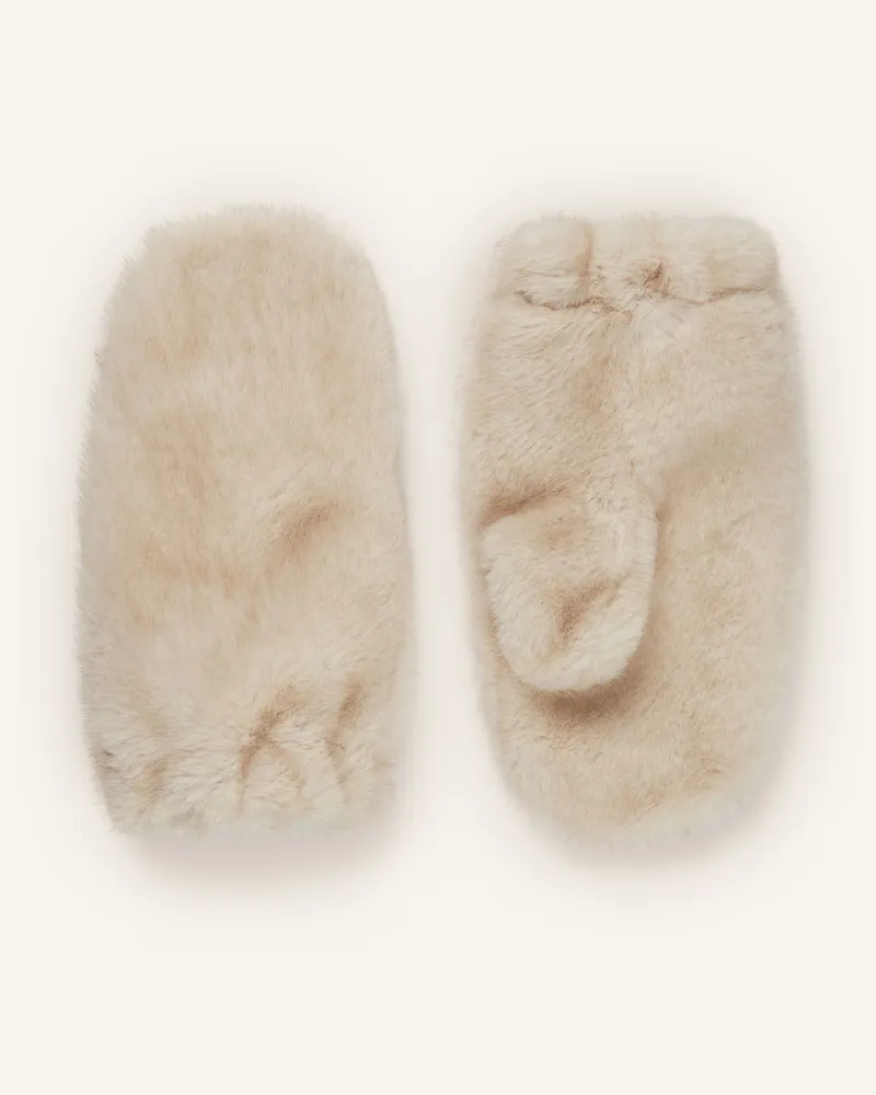 Mrs & HUGS Fäustlinge Aus Kunstfell beige Creme