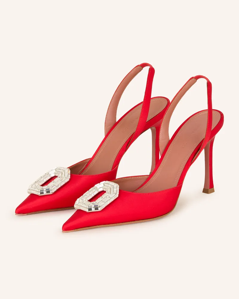 Amina Muaddi Slingpumps CAMELIA Rot