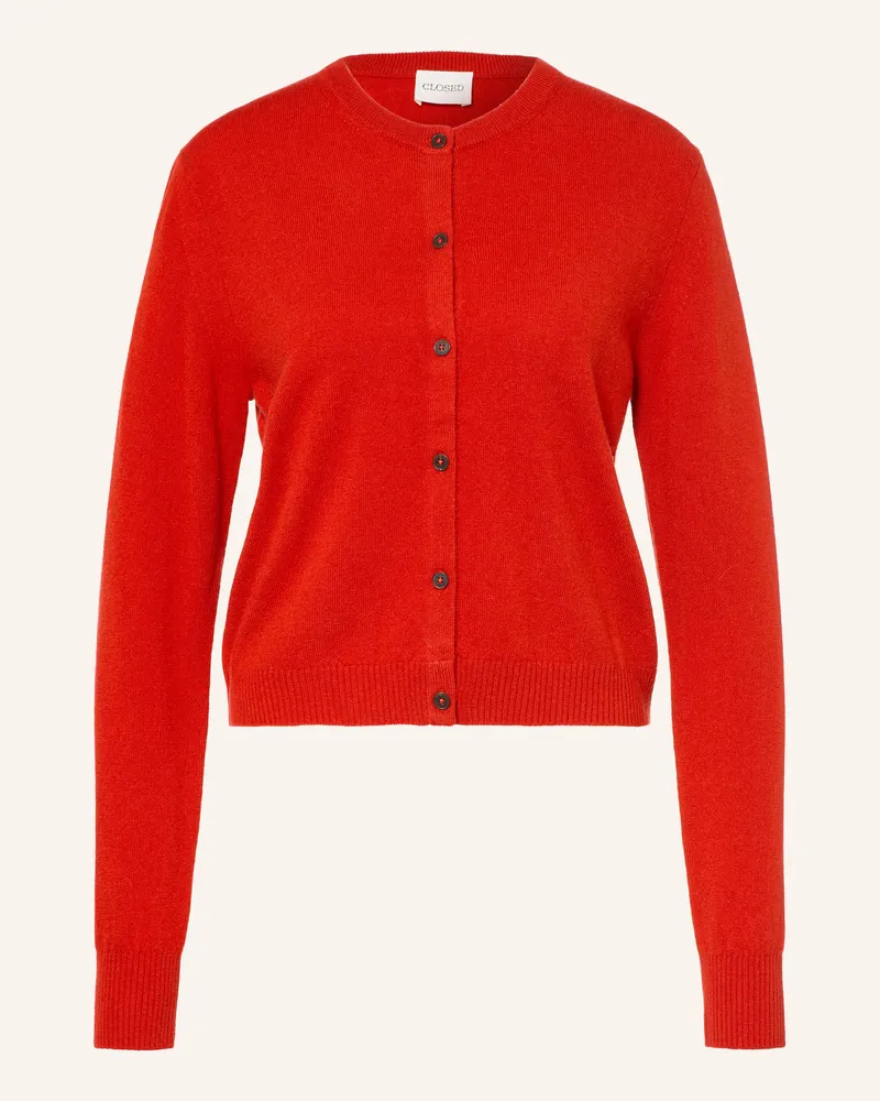 Closed Strickjacke rot Rot
