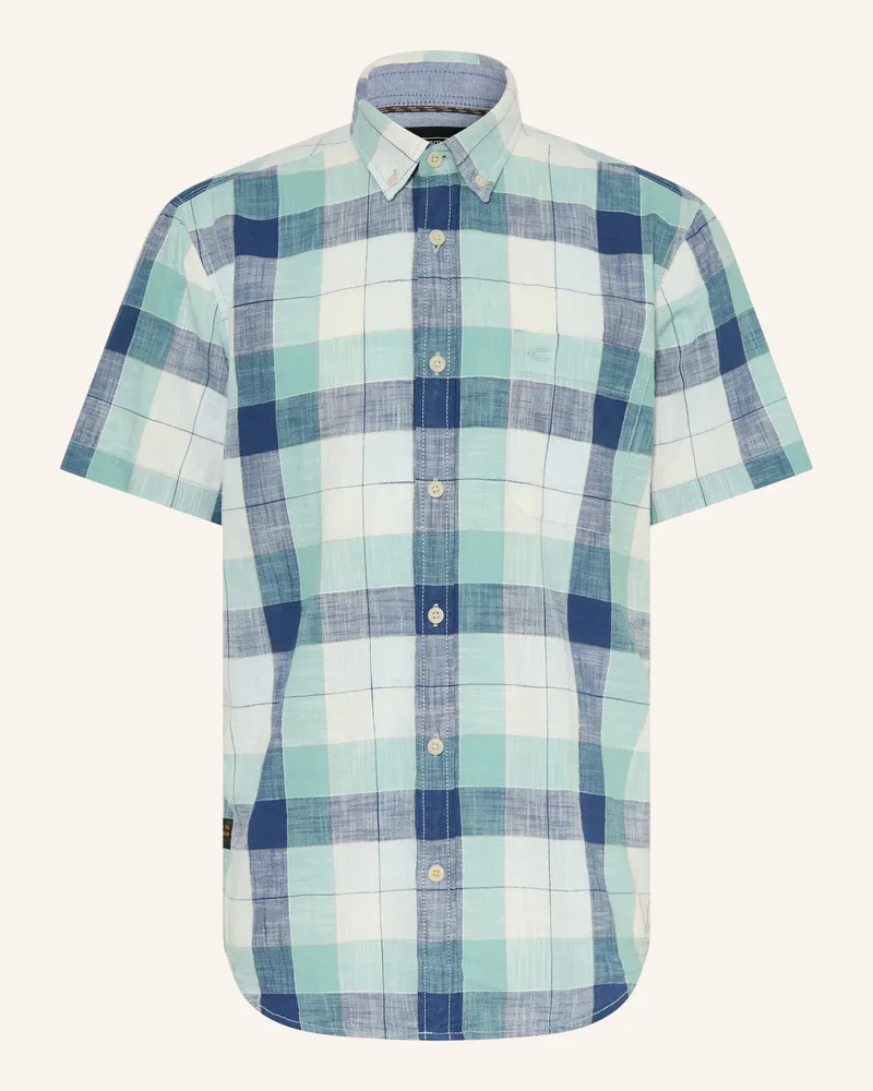 Camel Active Kurzarm-Hemd Regular Fit blau Dunkelblau
