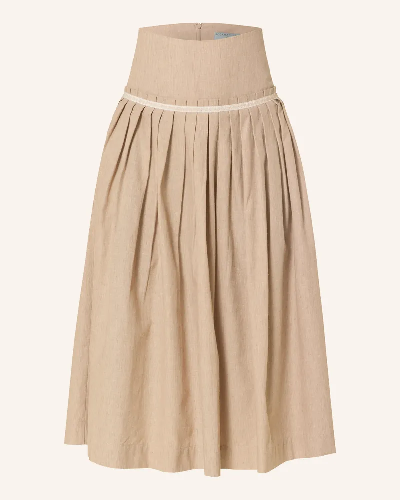 Die Rockmacherin Trachtenrock Weissach Mit Leinen beige Beige