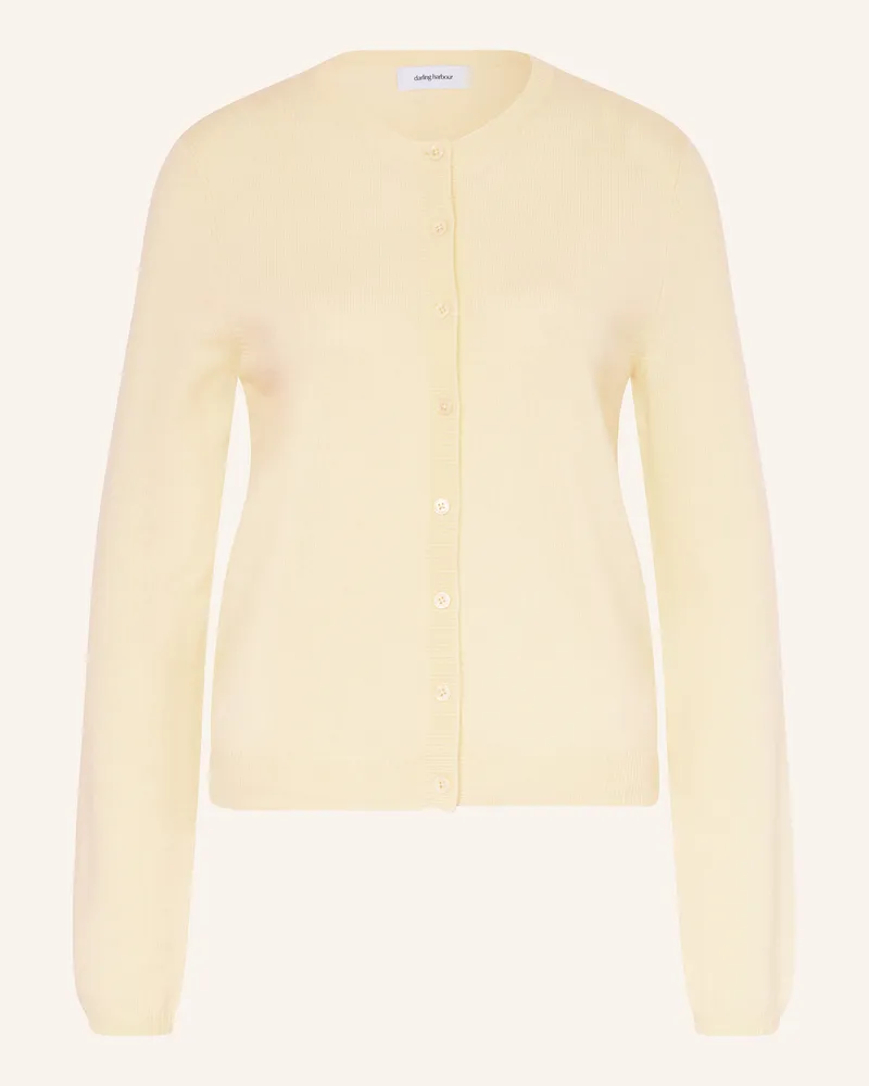 Darling Harbour Strickjacke aus Cashmere Yellow