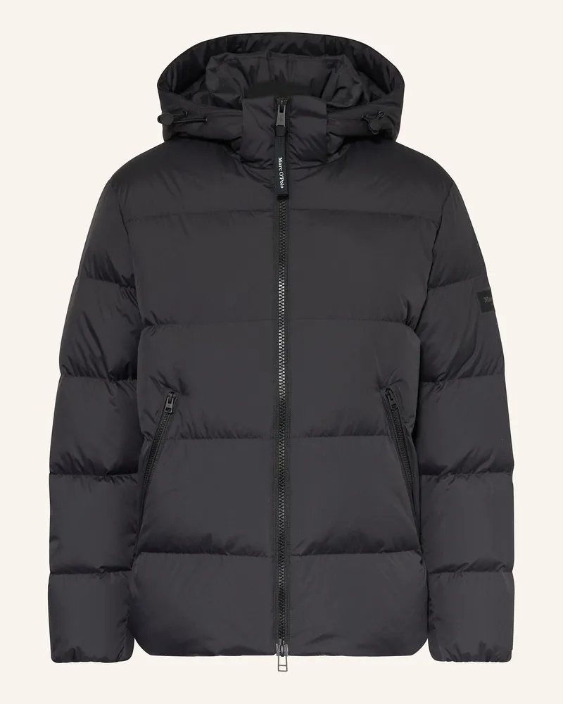 Marc O'Polo Daunenjacke mit abnehmbarer Kapuze Schwarz