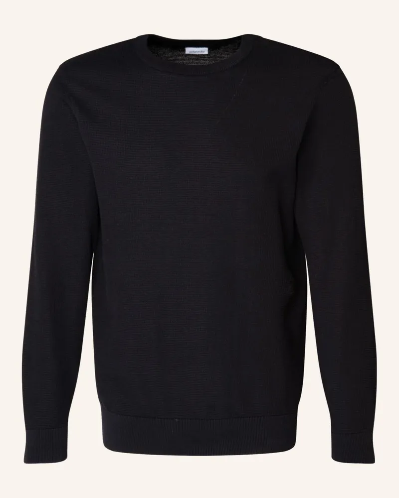 Seidensticker Pullover Regular Fit schwarz Schwarz