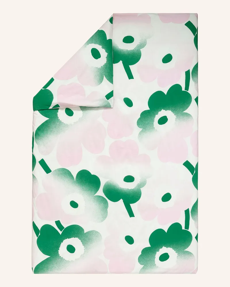 Marimekko Bettbezug Unikko Häivähdys gruen Ecru