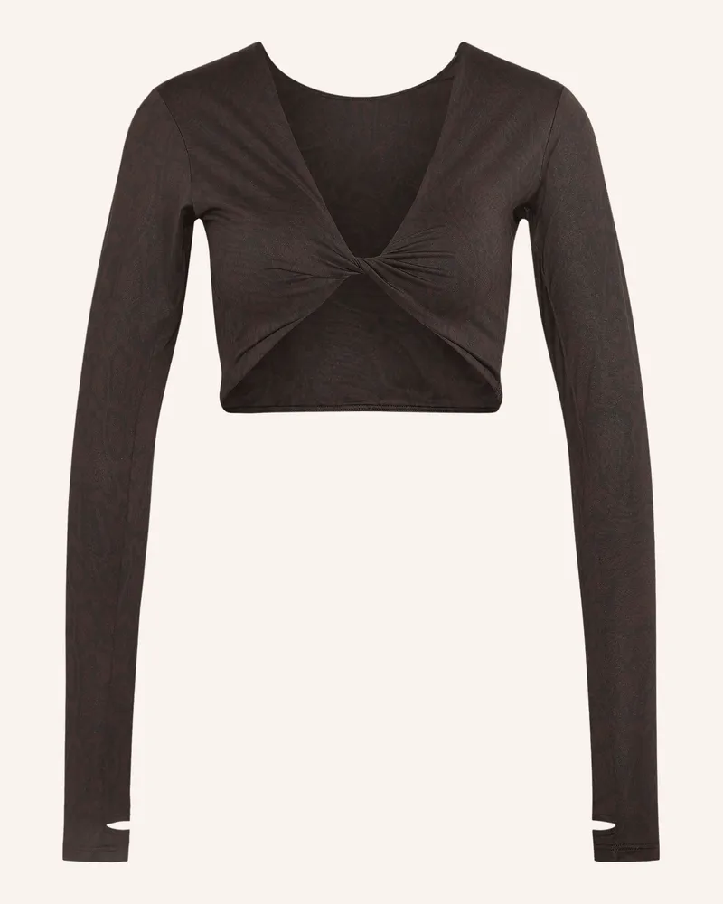 adidas Cropped-Top Primelift braun Schwarz
