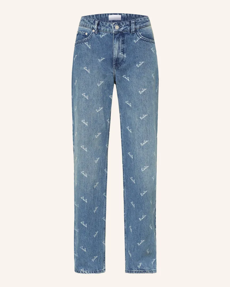 Lala Berlin Wide Leg Jeans Paola blau Washed
