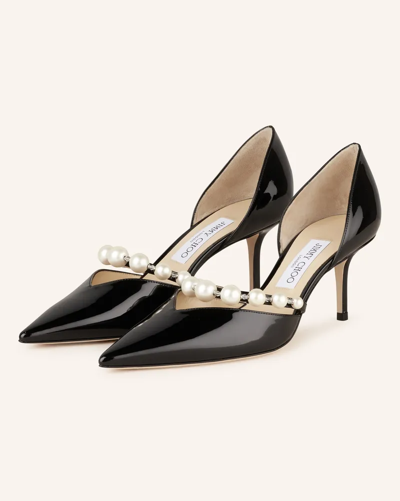Jimmy Choo Pumps AURELIE 65 mit Schmuckperlen Schwarz